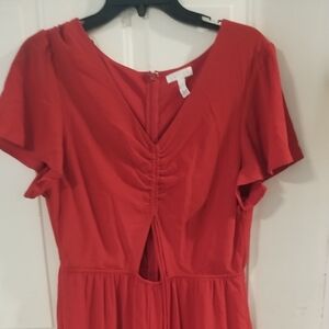 Leith key hole rouche jumpsuit